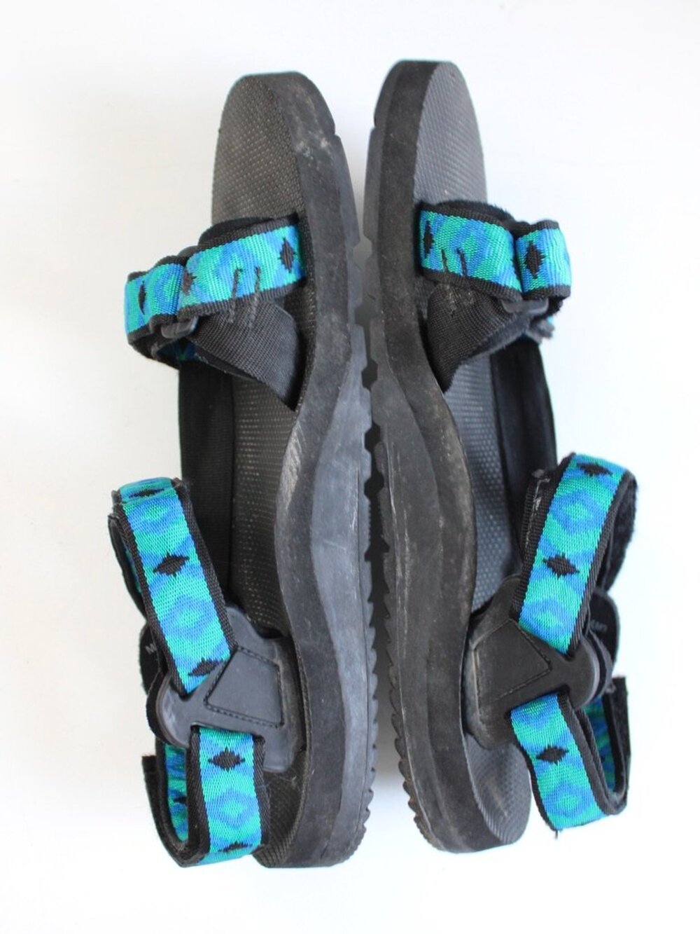 LL Bean Merrell Air Cushion Blue Green Straps Sandals Size 10 - Picture 6 of 8
